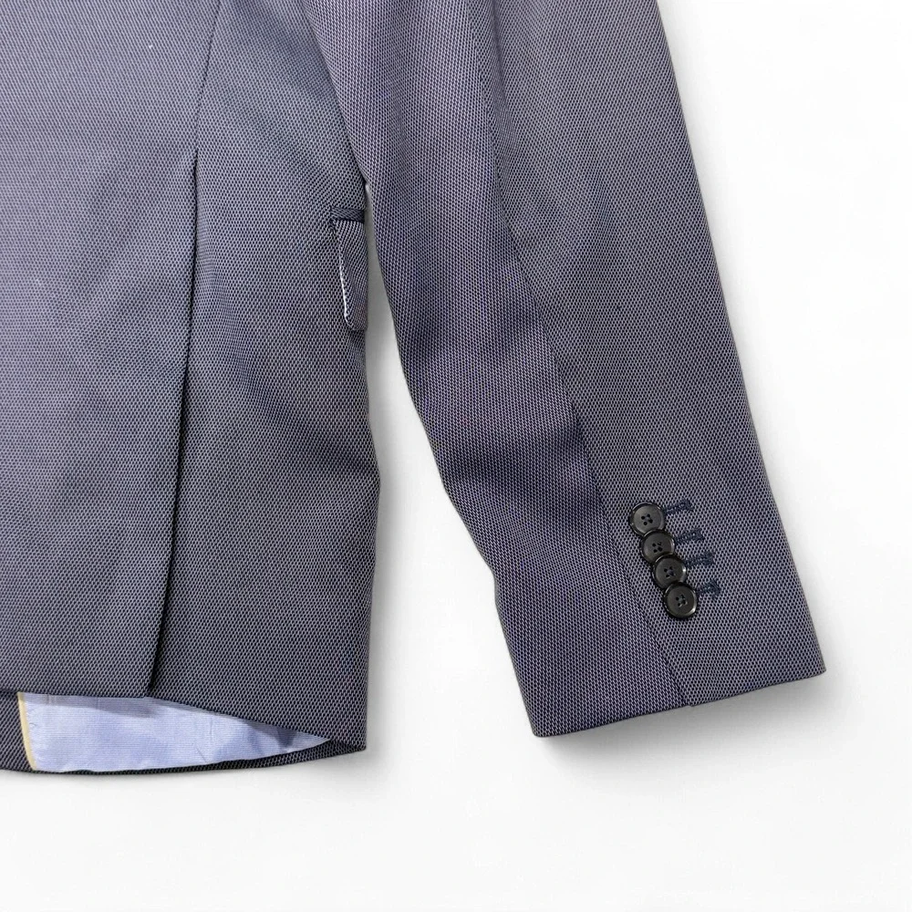 Zara Man Blue Textured Blazer‎ Suit Jacket Summer 2016 Collection 40 US NWT